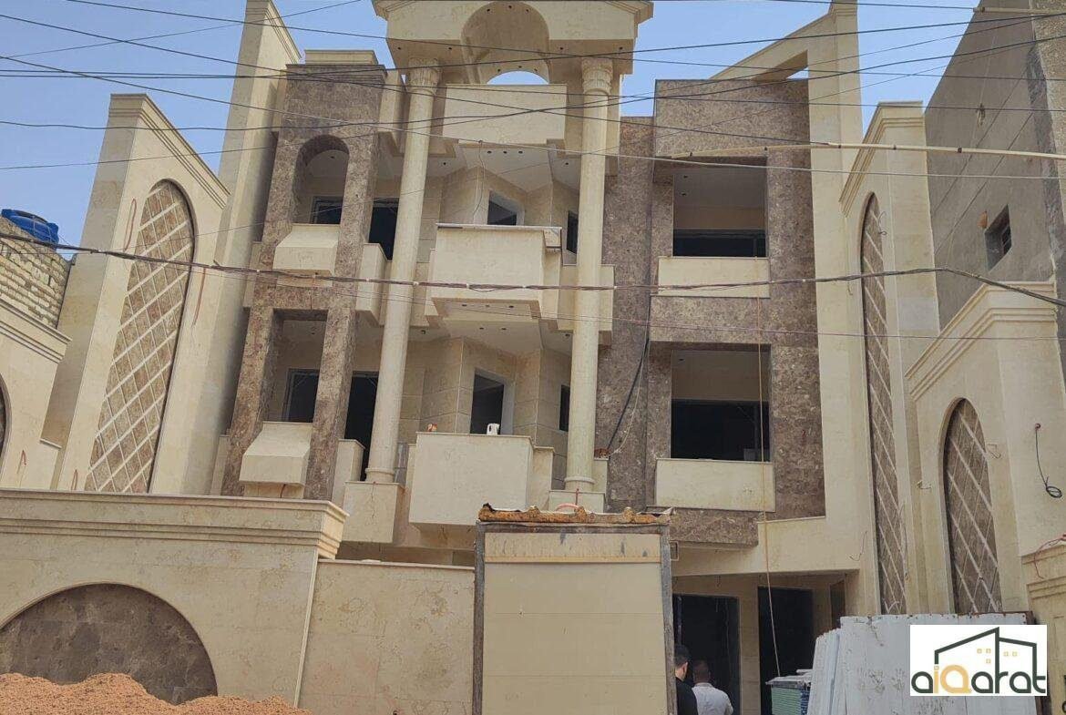 دار سكني للبيع قيد الانشاء في منطقة الكرادة خارج (٣٢٠م²) السعر للمتر ٤٠٠٠ دولار