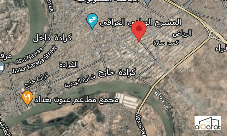 بناية للبيع في الكرادة٬خلف الادلة الجنائية (٨٧٨م²) السعر للمتر ٢٥٠٠دولار