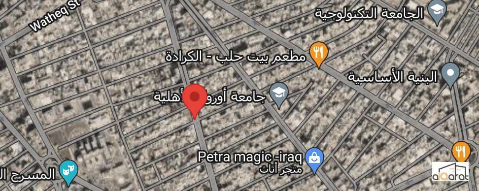 أرض للبيع في الكرادة٬شارع ٤٢ (٢٤٧م²) السعر للمتر٣٢٠٠دولار