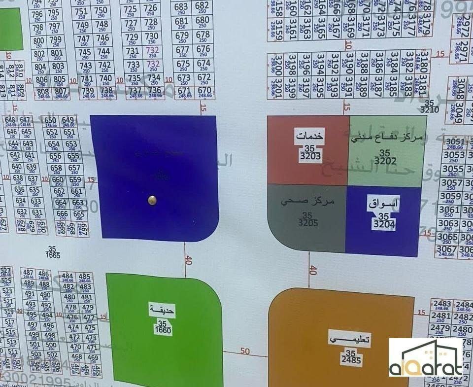 أرض سكني للبيع في البصرة٬التنومه (٢٥٠م²) السعر ١٠٠مليون دينار