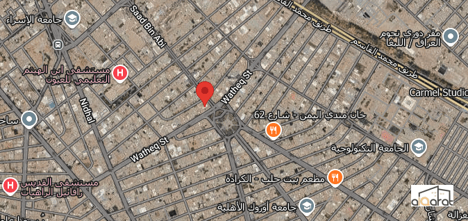 أرض سكني للبيع في ساحة الواثق٬ خلف فندق ايكال (٦٣٧م²) السعر للمتر ٢٣٠٠دولار
