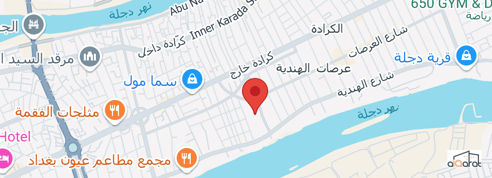 أرض تجاري للبيع في العرصات٬مقابل جامع الخضيري(١٣٦٩م²) السعر للمتر ٤٢٠٠دولار