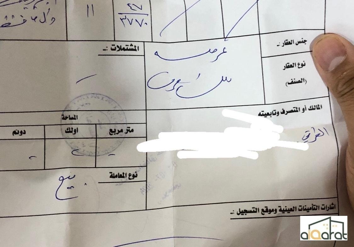 أرض للبيع في المثنى٬السماوة(٢٠٠م²)السعر ٧٥مليون دينار